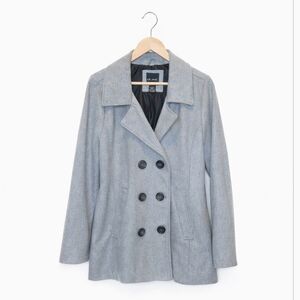 Me Jane Women's Classic Gray Pea Coat